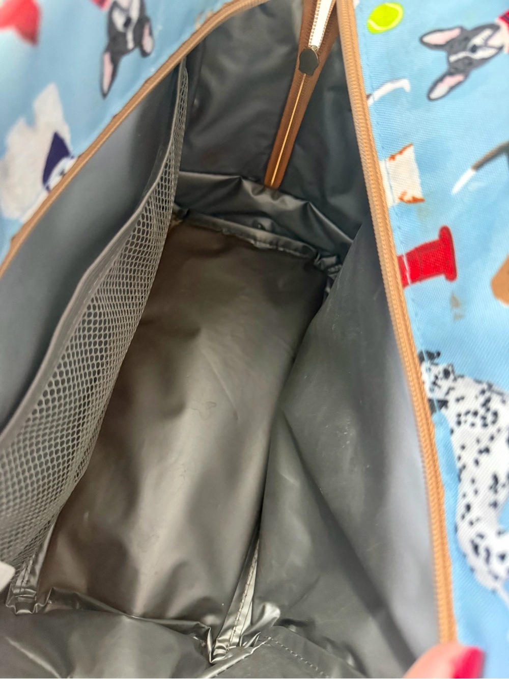 Blue Dog Print Insulated Lunch Tote - Picture 2 of 2